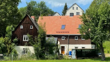 Außenansicht - Haus kaufen in Klingenberg - Bauernhaus mit Nebengebäude in Colmnitz / Klingenberg