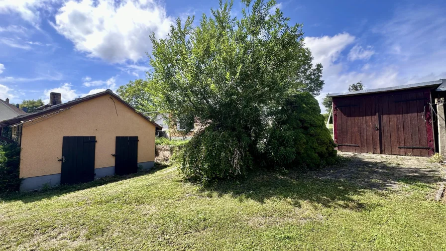 Blick auf Garage