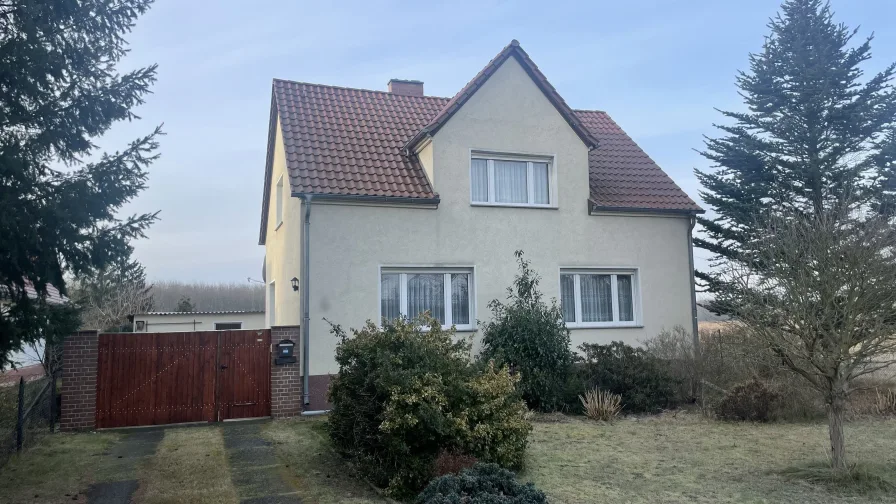 Straßenansicht - Haus kaufen in Hoyerswerda - Familienidylle - Ihr neues Zuhause