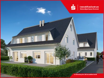 Ansicht 1 - Haus kaufen in Rostock -  Doppelhaushälfte im Wohngebiet Kiefernweg