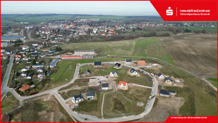 Luftaufnahme Februar 2024 - Grundstück kaufen in Kröpelin - Bauträgerfreie Baugrundstücke für ihre Traumimmobilie