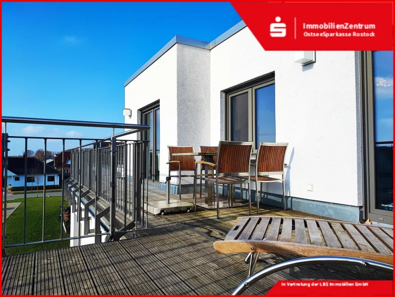 Dachterrasse umlaufend - Wohnung kaufen in Ostseebad Nienhagen - Ein Juwel mit hohem Wohnkomfort