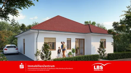 Bsp. Bungalow Eingangsansicht - Haus kaufen in Hofzumfelde - Nachhaltig erbaut n. KFN40 - QNG Siegel