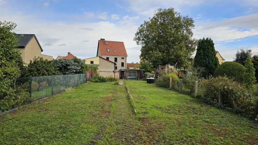 Gartenblick in Richtung Haus