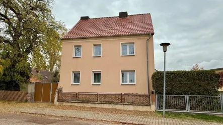 Straßenansicht - Haus kaufen in Petersberg - EFH mit zwei Wohneinheiten, Garten, Hof