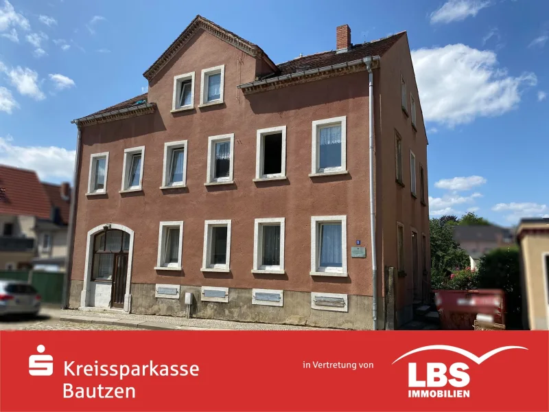 Straßenseite - Haus kaufen in Bischofswerda - Wohnen und Wirtschaften in ehrwürdiger Atmosphäre