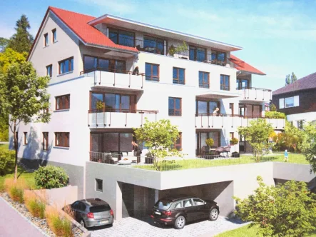 Ansicht - Wohnung mieten in Überlingen - Reserviert - Erstbezug- moderne, attraktive Stadtwohnung im 1.OG mit Balkon, Aufzug, 1 TG-Stellplatz, 1 Außenstp.
