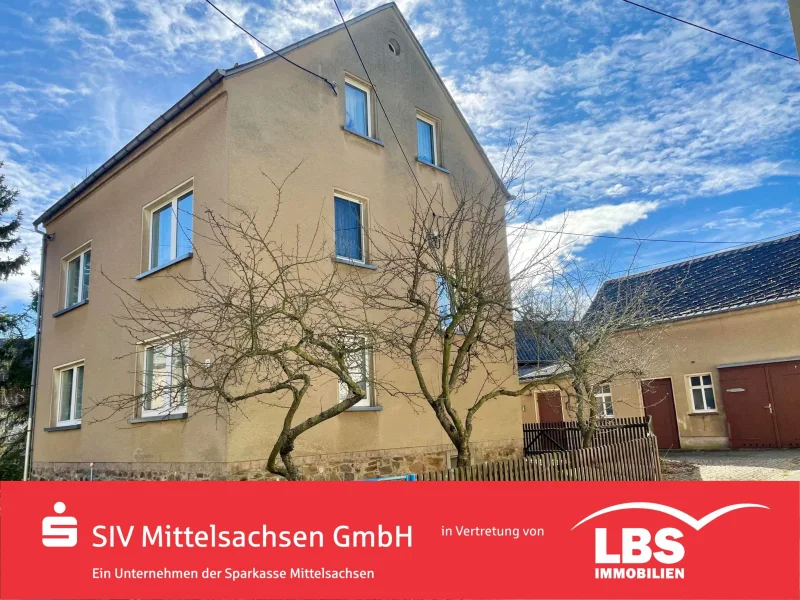 Außenansicht - Haus kaufen in Königshain-Wiederau - Solides und gepflegtes Haus mit Garten und Nebengelass