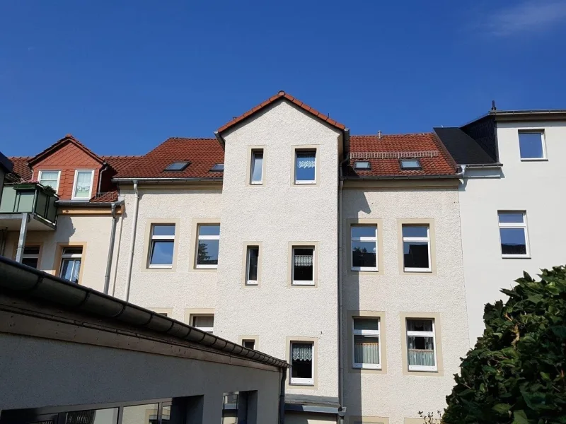 Hausansicht Rückseite - Wohnung mieten in Freiberg - Single gesucht!