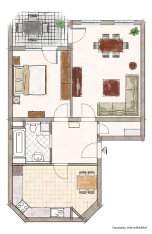 Grundriss - Wohnung kaufen in Freiberg - Mieter ist schon da!