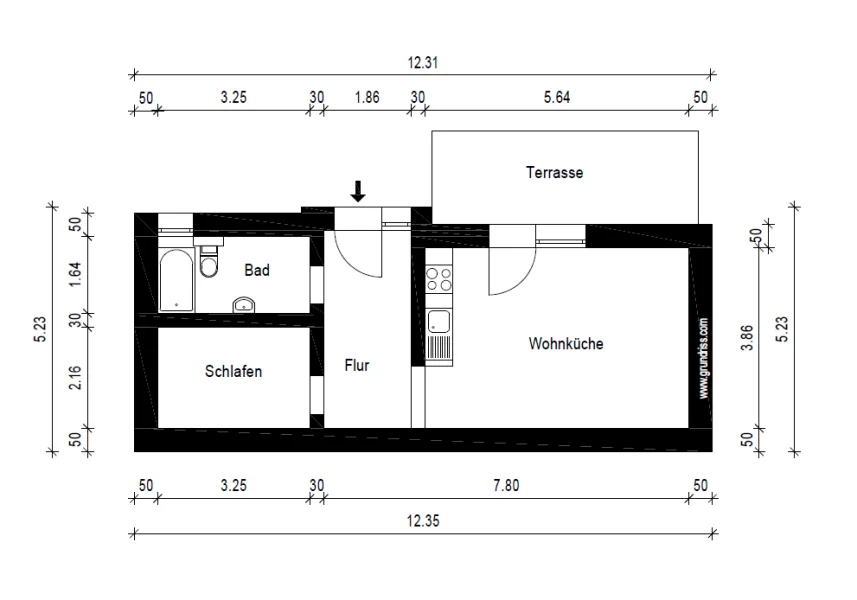 EG Hinterhaus Grundriss