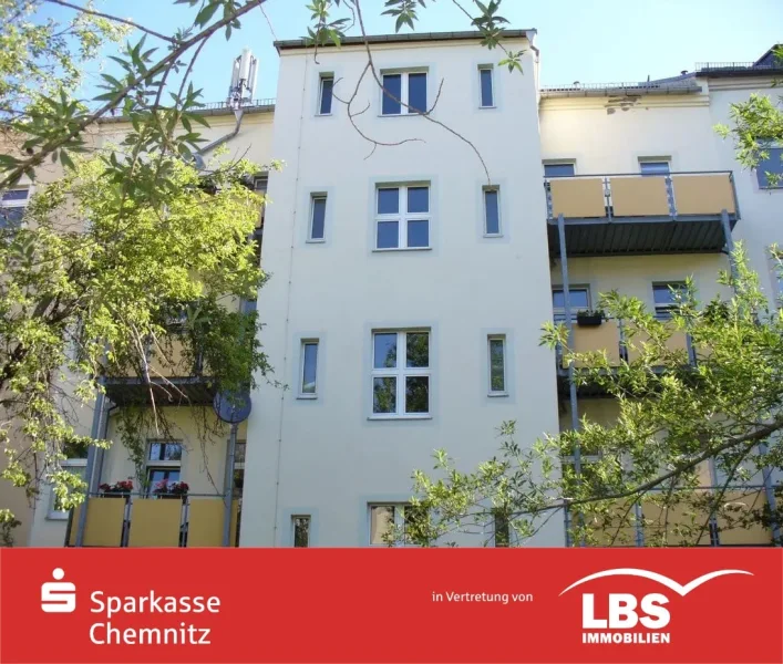 Rückansicht - Haus kaufen in Chemnitz - Vollvermietetes und aufgeteiltes MFH in zentraler Lage!