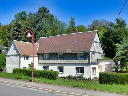 Hausansicht - Haus kaufen in Bernsdorf - Fachwerkhaus mit großem Grundstück