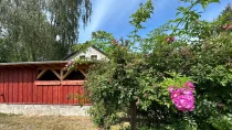 Blick auf das Carport 