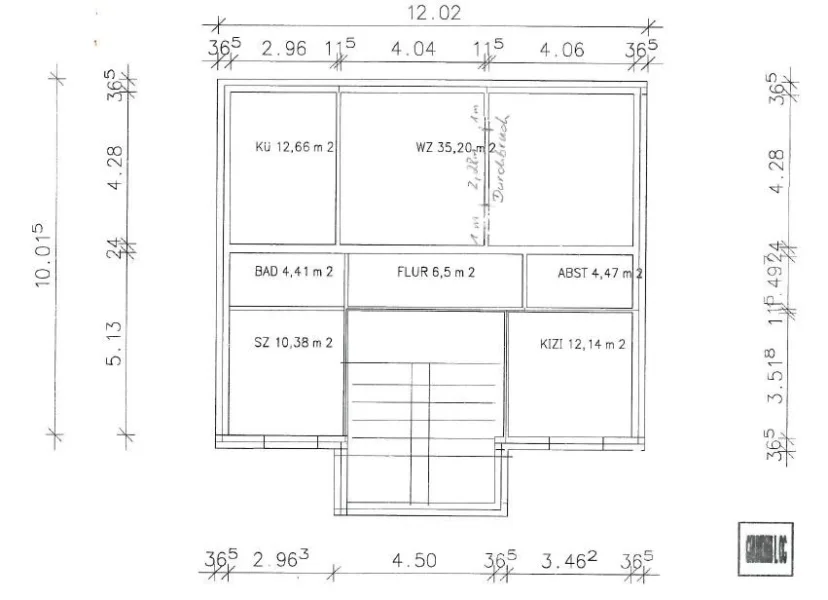 Grundriss Wohnung 1. und 2.OG