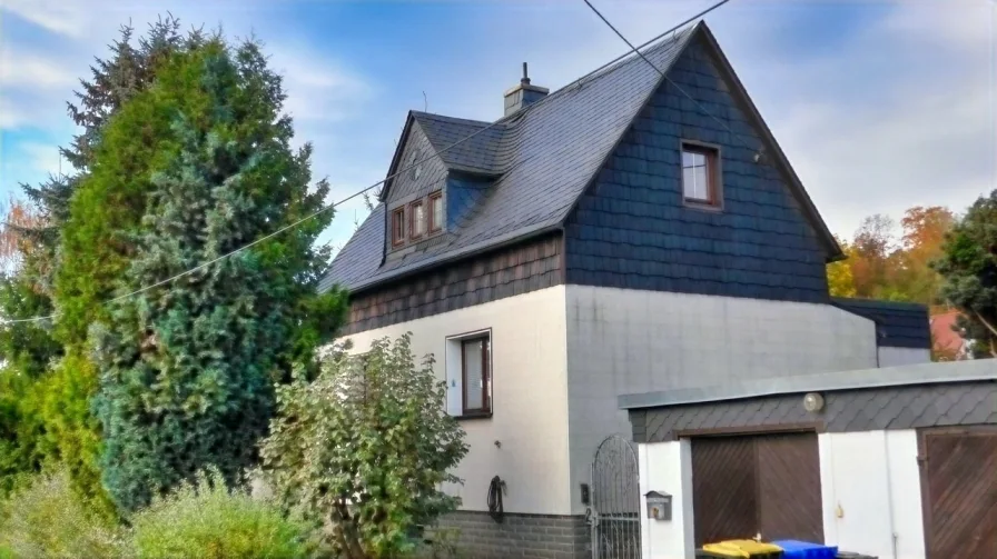 Hausansicht - Haus kaufen in Glauchau - Solides Haus für junge Familie