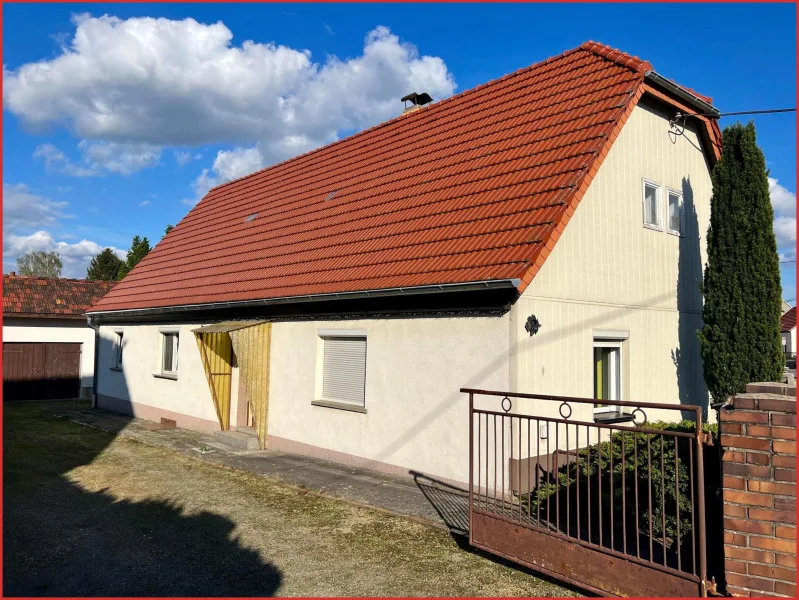 Straßenansicht - Haus kaufen in Kraupa - Klein, fein, mein!