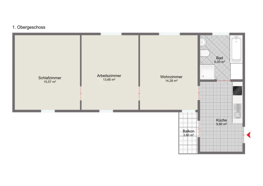 Grundriss_3-Raum-Wohnung_Vorderhaus_1_OG_Seitenfluegel