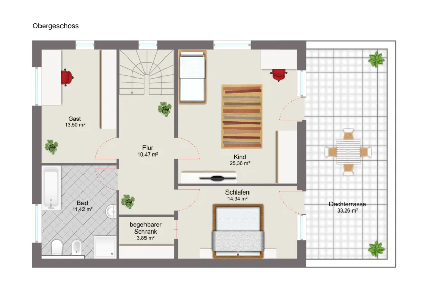 schematischer Grundriss OG