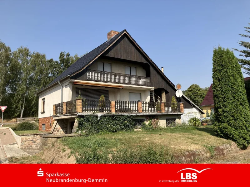 Seeseite - Haus kaufen in Malchin - Balkon mit Blick auf den Kummerower See 