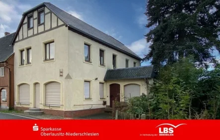 Straßenansicht - Haus kaufen in Niedercunnersdorf - Wohnen-75m² & Arbeiten-85m² im Einklang