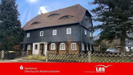 Straßenansicht - Haus kaufen in Niedercunnersdorf - Charmantes Fachwerkhaus