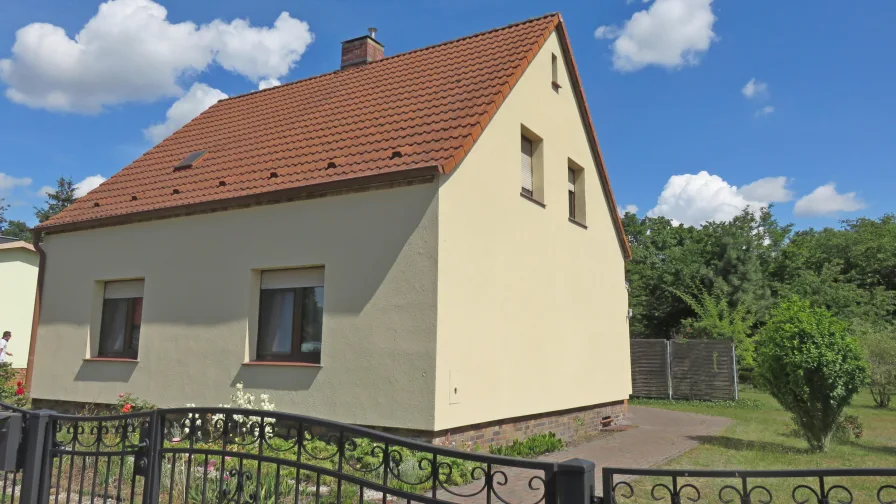 Straßenansicht - Haus kaufen in Welzow - Solides Haus für die kleine Familie