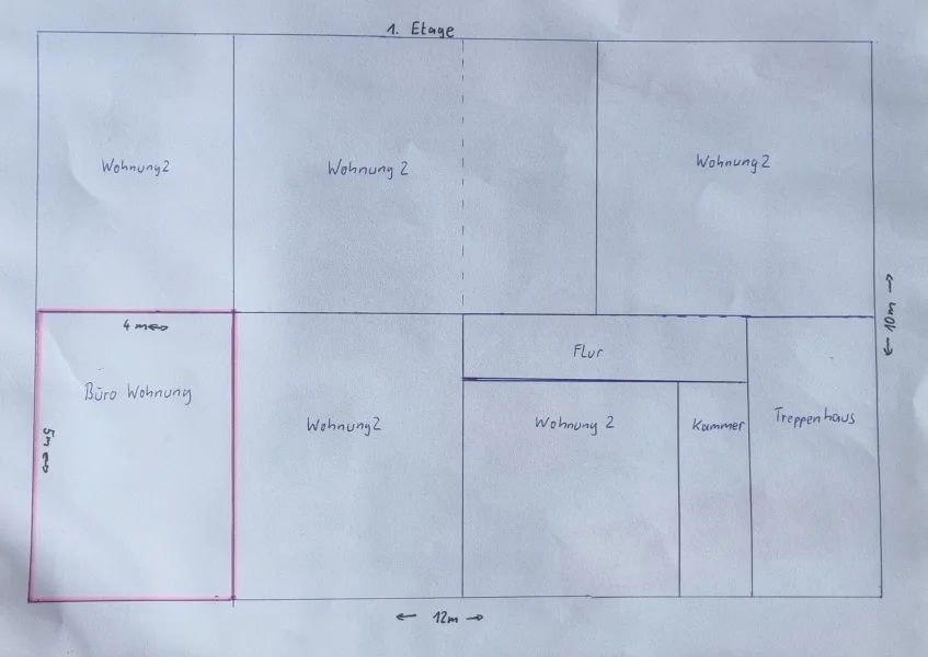 1.Etage unverb. Raumaufteilung