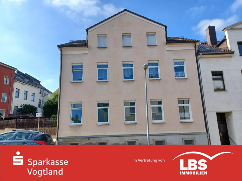 Vorderansicht - Zinshaus/Renditeobjekt kaufen in Plauen - Dreifamilienhaus zur Kapitalanlage oder Eigennutzung!!