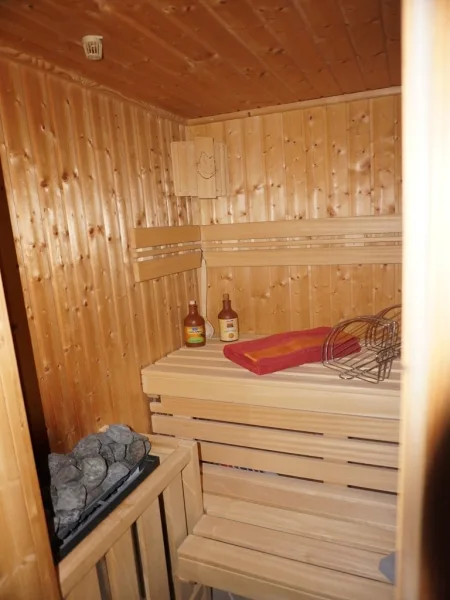 Sauna im Obergeschoss