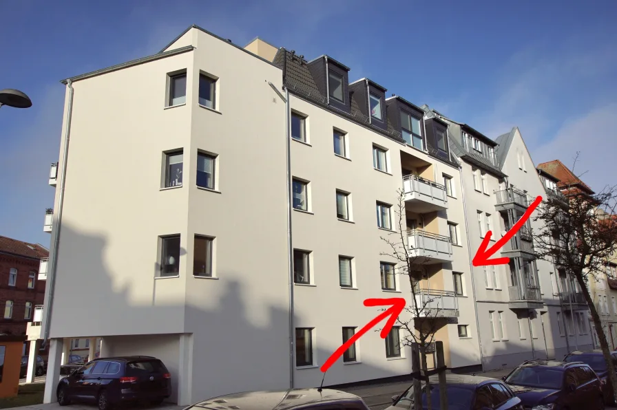 Außenansicht - Wohnung kaufen in Stralsund - Moderner Wohnkomfort in zentraler Lage