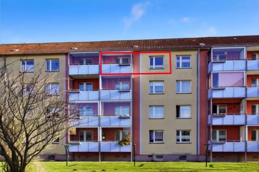 hofseitige Ansicht - Wohnung kaufen in Stralsund - "Gemütliches Zuhause im Stralsunder Musikerviertel"