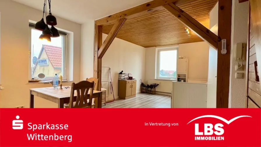 Wohn- und Essbereich Whg. 1 - Wohnung kaufen in Lutherstadt Wittenberg - Moderne Dachgeschosswohnung in Piesteritz