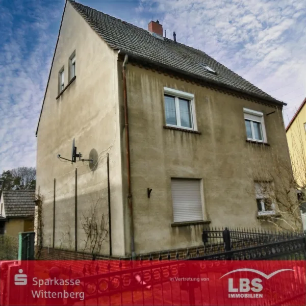 Vorderfront - Haus kaufen in Lutherstadt Wittenberg - Wohnhaus in traumhafter Lage in WB