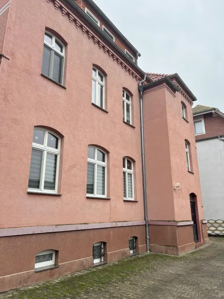 Haus Rückseite mit Eingang