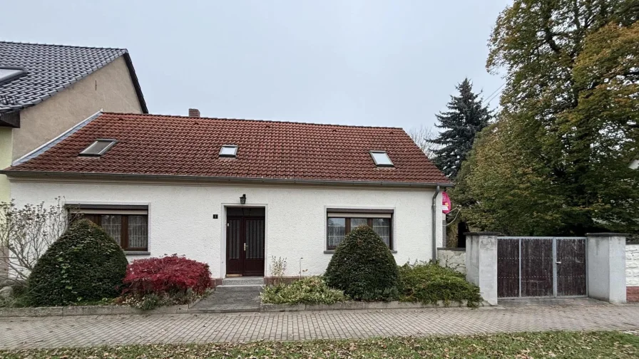 Straßenansicht  - Haus kaufen in Dessau-Roßlau - Haus mit parkähnlichem Grundstück