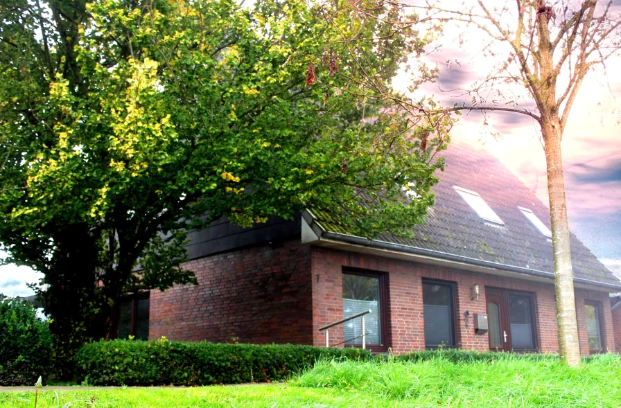 Seitenansicht_links - Haus kaufen in Sankt Margarethen - Attraktive Immobilie am Elbdeich mit freiem Blick auf die Elbe