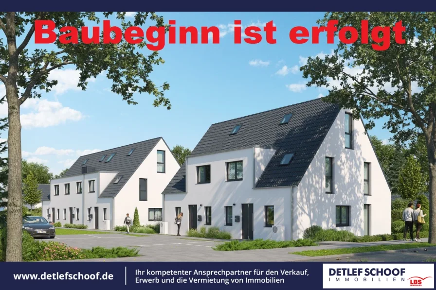 8783 foto baubeginn - Haus kaufen in Kiel - Residenz Fritz-Reuter-Straße 34 - Doppelhaus und 3 ReihenhäuserSchlüsselfertiger Neubau im KfW-40 Standard