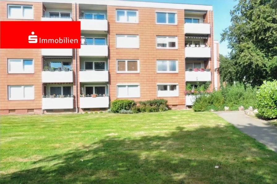 Gartenansicht - Wohnung kaufen in Kiel - Endetage!!! im 3. OG - 3-Zi.-ETW mit Balkon  