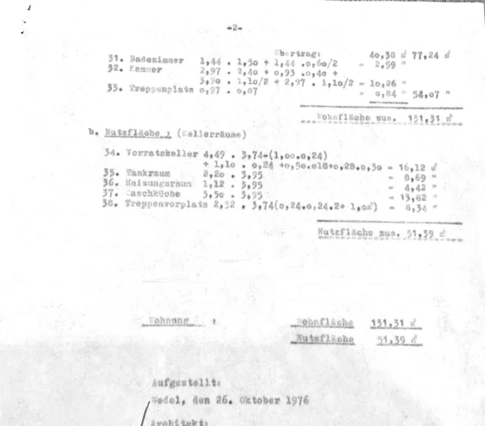 Wohn-und Nutzflächen