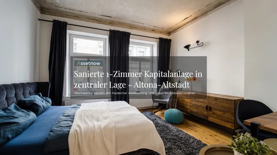 Deckblatt - Wohnung kaufen in Hamburg - Ideale Kapitalanlage zur Kurzzeitvermietung - sanierte 1-Zimmer Altbauwohnung