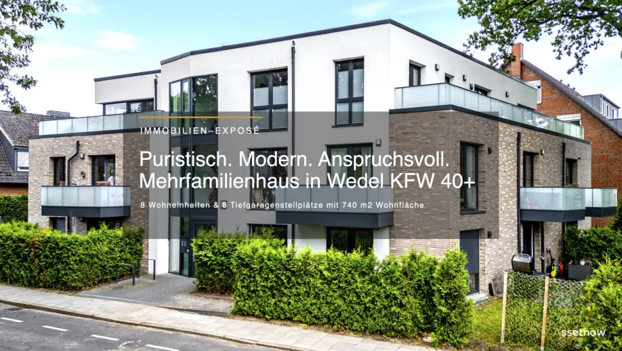 Deckblatt - Haus kaufen in Wedel - Architektonisch beeindruckendes Mehrfamilienhaus in Wedel *KFW 40+*Neuwertig