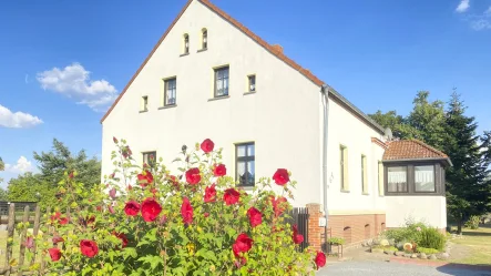 Straßenansicht - Haus kaufen in Zechin - Landhaus aus der Gründerzeit - mit wunderschönem Schilfgarten