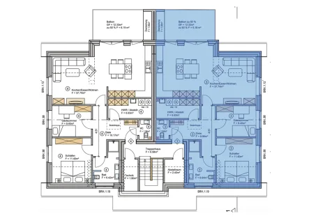 Dachgeschoss Wohnung 3 - Wohnung kaufen in Uelsen - Attraktive DG-Eigentumswohnung in Uelsen - Waterfall