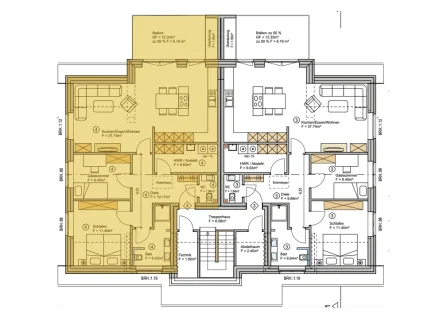 Dachgeschoss Wohnung 4 - Wohnung kaufen in Uelsen - Moderne DG-Eigentumswohnung in Uelsen - Waterfall