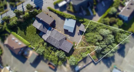 Luftaufnahme mit Markierung - Grundstück kaufen in Glückstadt - Traumhaftes Baugrundstück in Glückstadt mit idealer Lage