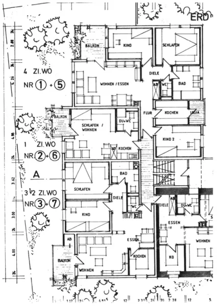 Grundrissplan o. Gewähr Whg. Nr. 3