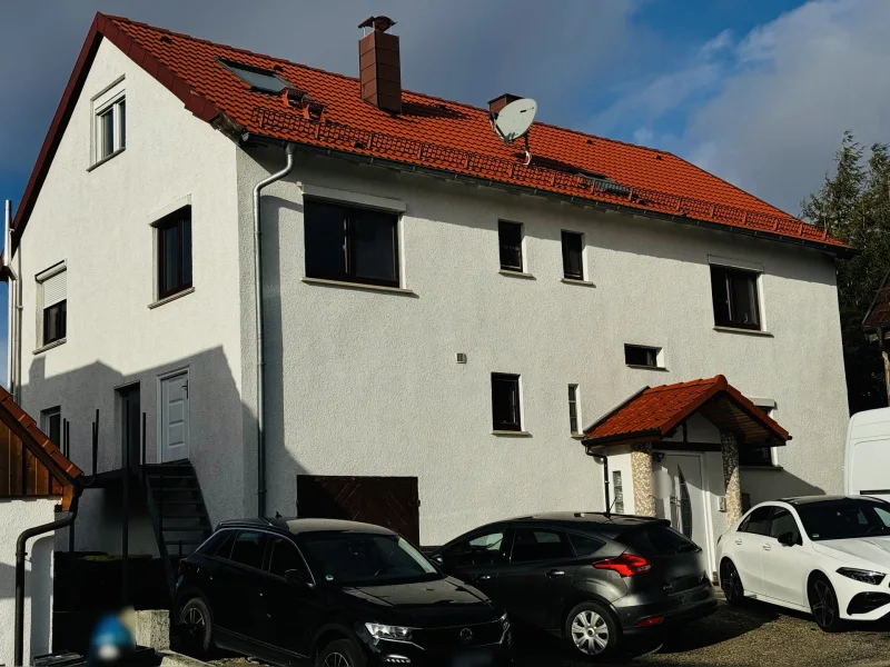 Hausansicht - Haus kaufen in Erkenbrechtsweiler - Renoviertes 3-Familienhaus, ideal für Anleger!