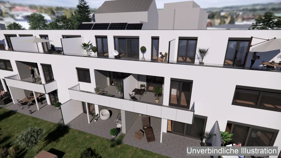 Ansicht SO - Wohnung kaufen in Filderstadt - Jetzt provisionsfrei kaufen und Grunderwerbsteuer sparen! Neubauprojekt in Filderstadt-Plattenhardt