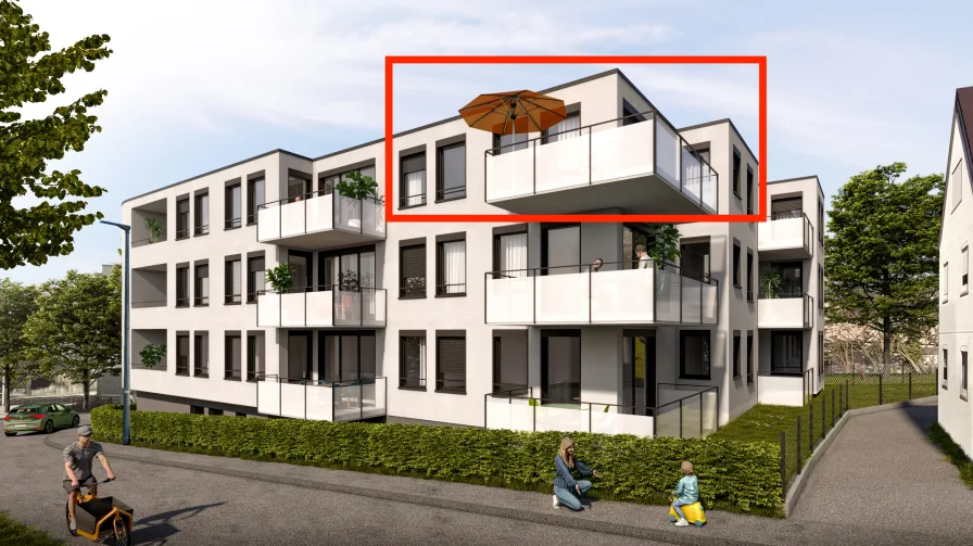 Ansicht 12 Unverbindliche Visualisierung - Wohnung kaufen in Leonberg - Exklusives Stadthaus Leonberg: Ihr Traumzuhause wartet